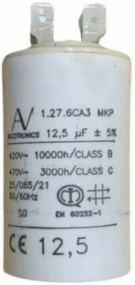 cyclingcolors Wasserpumpen Kondensator 12,5µF Ø35mm 60mm AnlaufKondensator MotorKondensator