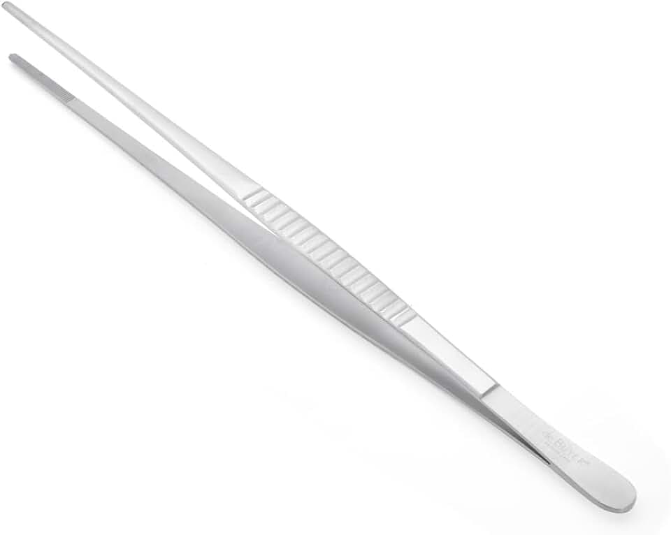 de Buyer - Feine Präsentationszange aus Edelstahl - Länge 30 cm - 4238.30, Grau