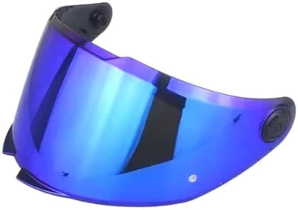 MT Stinger 2.0 Braker Motorradhelm Visier Dark Smoke Iridium Gold Verspiegelt Klar Optionen (Blau)