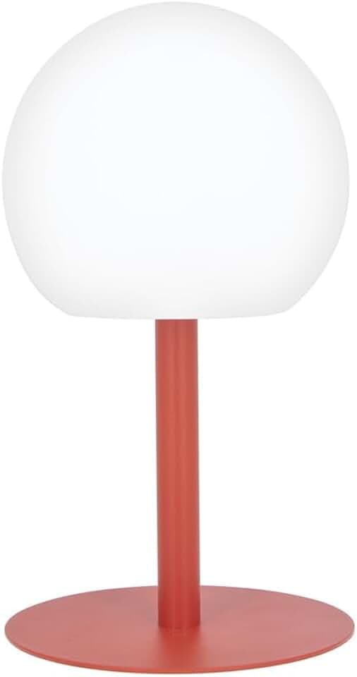 TERRACOTA STEEL LED IP44 RECHARGEABLE BALL LAMP, 400 LUMENS, CCT AND DIMMABLE, ADJUSTABLE HEIGHT