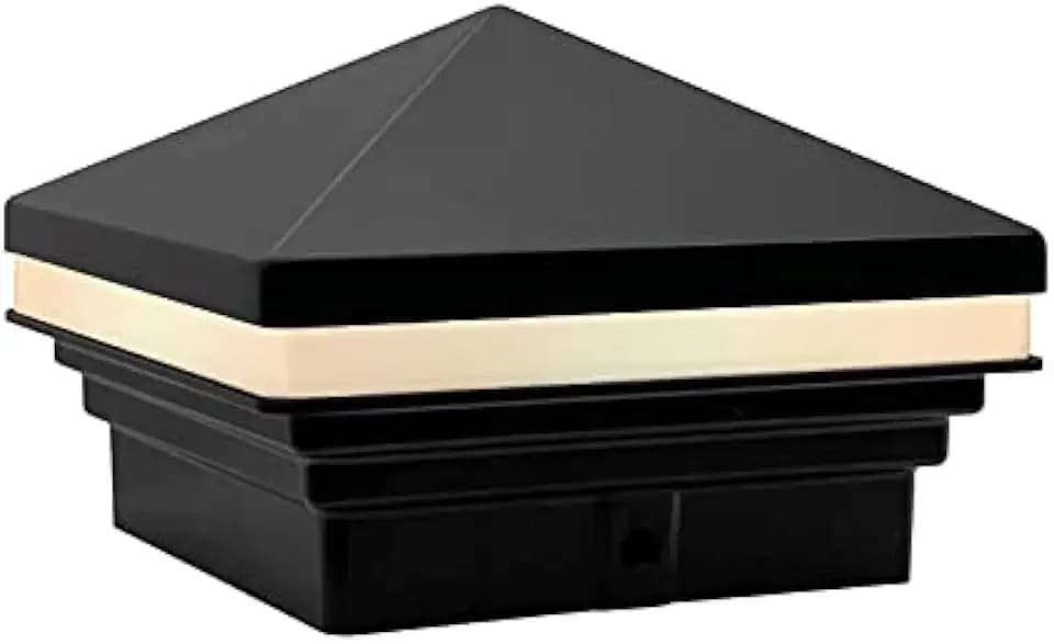 GKOLED Low Voltage LED Post Cap Light, for Outdoor 3.5x3.5 4x4 Post, Black