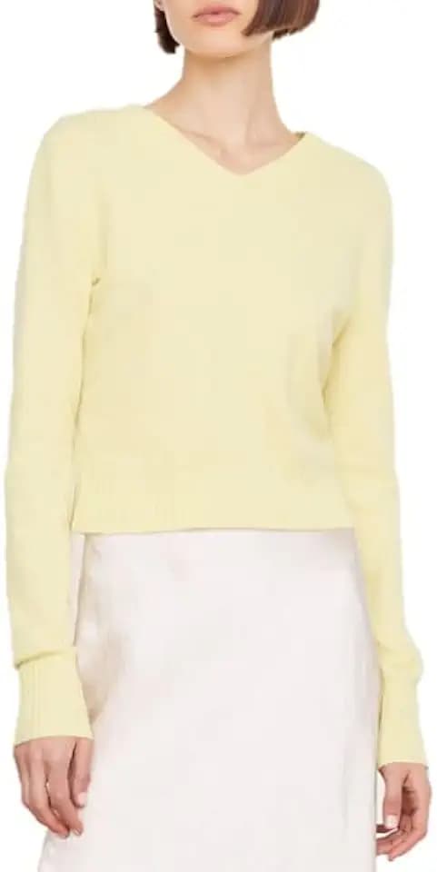 Vince Women's Cropped V Neck Pullover