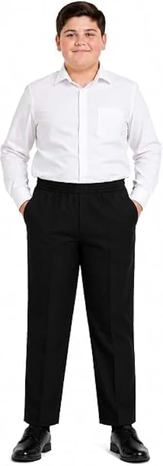 Herrenhose mit kurzem Bein, voller elastischer Bund, für Jungen, Schule, formelle Übergröße