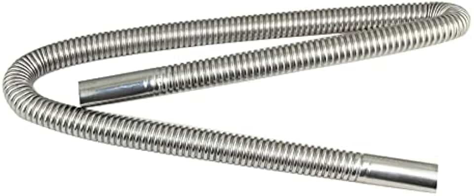 2.5CM/1Inch Inner 120CM Stainless Steel Parking Air Heater Exhaust Pipe Fuel Tank Diesel Gas Vent Hose