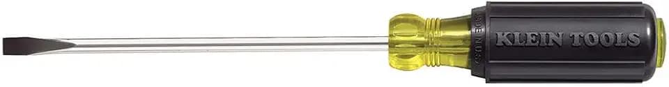 Klein Tools 605-6 1/4-Inch Cabinet Tip Screwdriver, Made in USA, Heavy Duty, 6-Inch