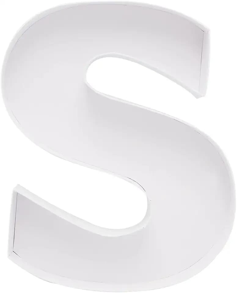 Cardboard Letter Fillable Charcuterie Board Candy Food Tray, 12.2 inch, Party Event Decoration (S Shape)