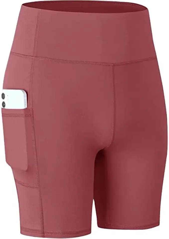 COTOP Kurze Leggings Damen Sport Tights Kurz Sommer, Yoga Hose High Waist, Laufhose mit Tasche Shorts für Gym Training, Fitness, Jogging, Lauf, Biker