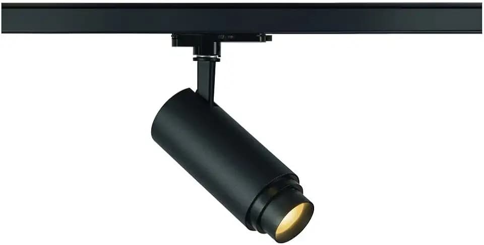 SLV 3 Phasen System Leuchte NUMINOS® ZOOM M/LED 3-Phasen-Strahler, Spot, Decken-Strahler, Decken-Leuchte, Schienensystem, Innen-Beleuchtung / 2700K 20W 1650lm schwarz dimmbar 15Grad