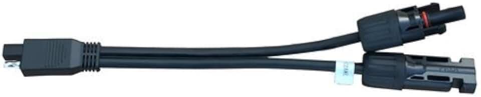 Renogy SAE Adaptor 12 AWG Solar Panel Type Connector, 12AWG, Black