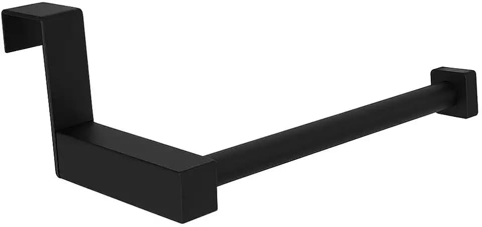 Kibath Toilettenpapierhalter ohne Bohren, mattschwarzes Finish, aus Edelstahl
