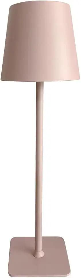 Mikasa LED Cordless Metal Table Lamp, Portable & Rechargeable 5,000 mAh Battery, 3-Color Stepless Dimming, Modern Pink Accent Light for Desk or Nightstand, 4.25 x 4.25 x 14.8 Inches