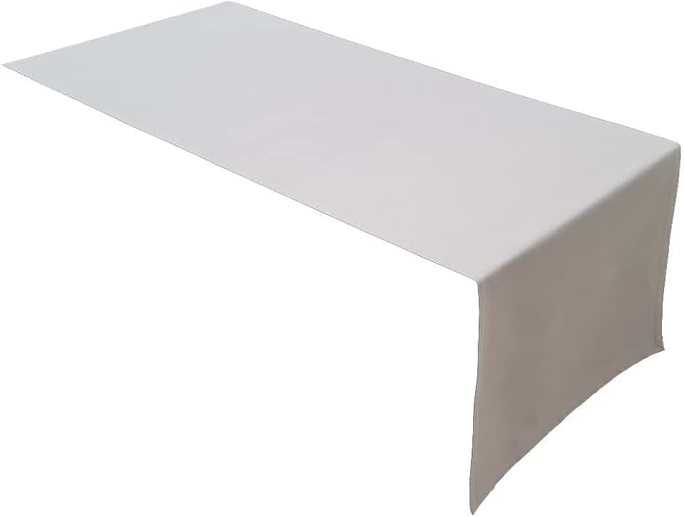 Lemos Home Hochwertiger Tischläufer Tischwäsche aus 100% Baumwolle Kollektion Konzept, Farbe & Größe wählbar (Tischläufer - 45x120cm, Lichtgrau)