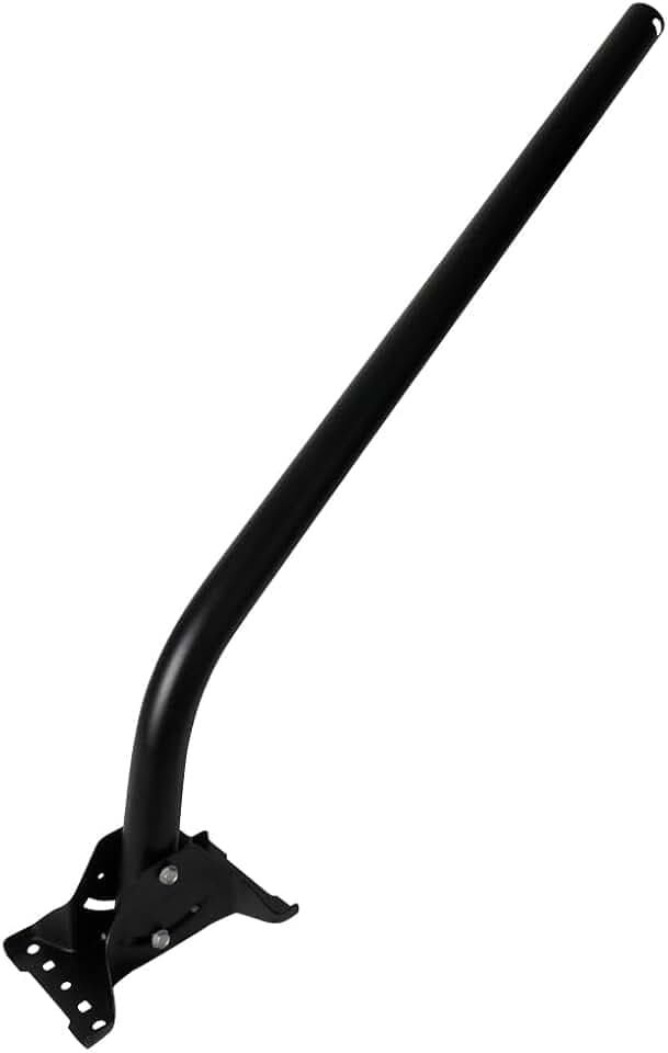 Skywalker 38" One-Piece J Pipe Mount Antenna Mast withPowder Coated Paint Finish to Prevent Rust (1.66" Outer Diameter / Black)