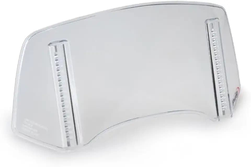 Puig 10919W Multi-Adjustable 2.0 Clip-on Visor with Optimised System and Height and Tilt Adjustment to Improve Aerodynamic Protection, Transparent