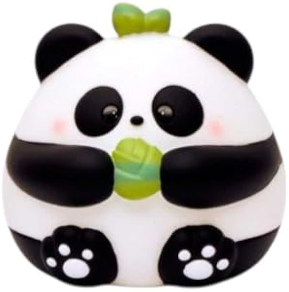 XL Dekorative Spardose aus Hartplastik, Tiermotive: Fuchs, Kuh, Panda, Hase, Schaf, Schwein (runder Panda)