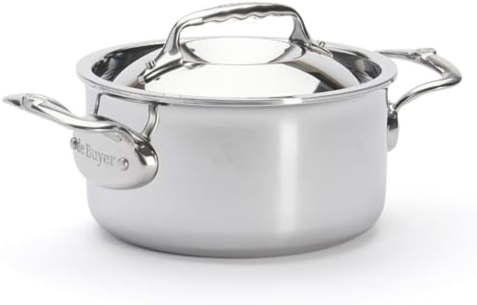 de Buyer - Kochtopf AFFINITY + Deckel - 16cm - 3742.16, Silber