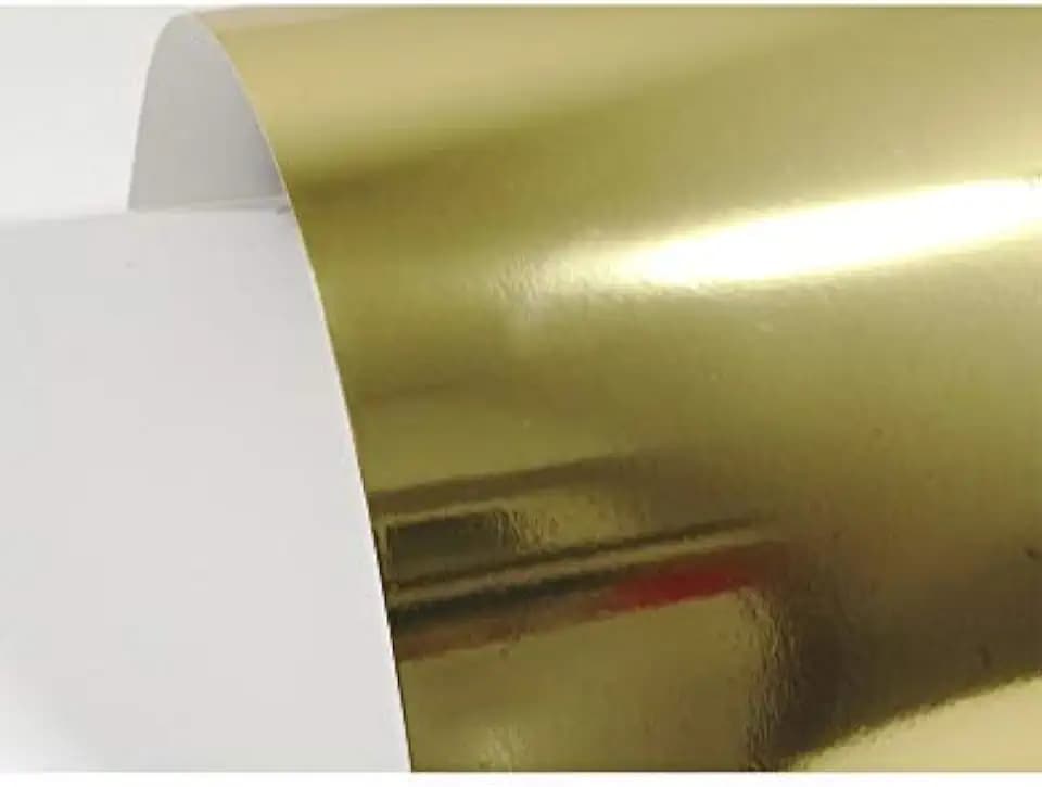 Netuno 10x Spiegelkarton Gold einseitig bedruckt DIN A3 29,7 x 42 cm 300g Mirror Gold Spiegel-Papier für Bastelarbeiten Kartengestaltung Scrapbooking Dekorationen Verpackungen reflective paper