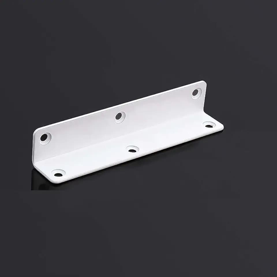 White Stainless Steel Corner Bracket,Joint Right Angle Bracket,L Shape Heavy Duty Metal Corner Brace Hardware Brackets Supporter for Wood Aufuga (10, 4x1x1inch)