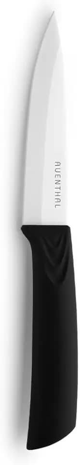 Amefa AUENTHAL Keramikmesser 10 cm, Schälmesser, weiße Keramikklinge | extrem scharf, schwarzer ergonomischer Softouch-Griff aus Kunststoff, Geschenkkarton, 20,5 cm Gesamtlänge