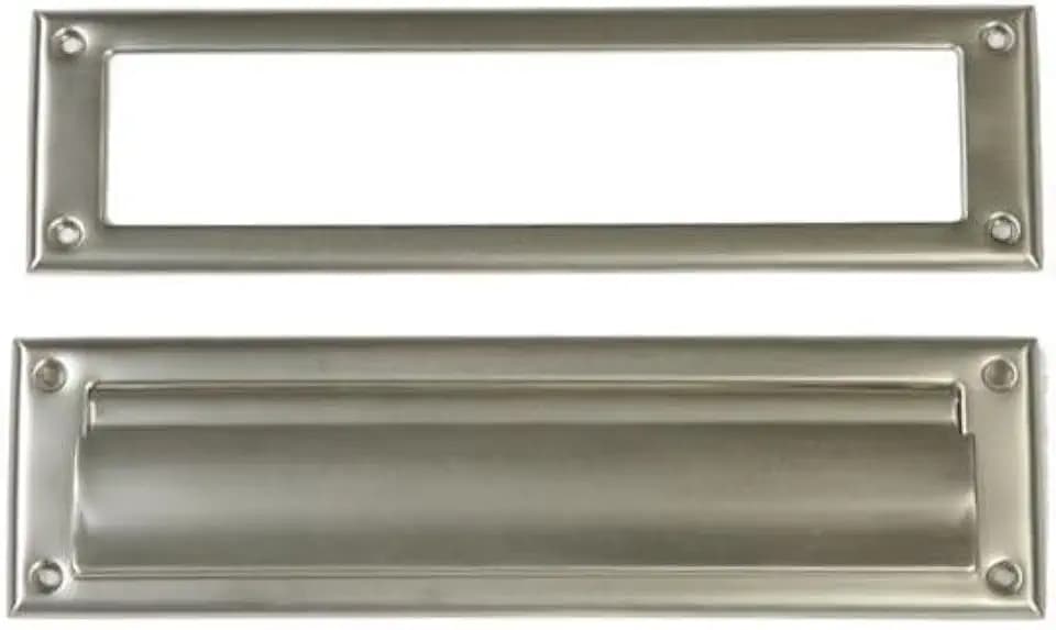 Architectural Mailboxes Mail Slot Cover for Front Door, Satin Nickel
