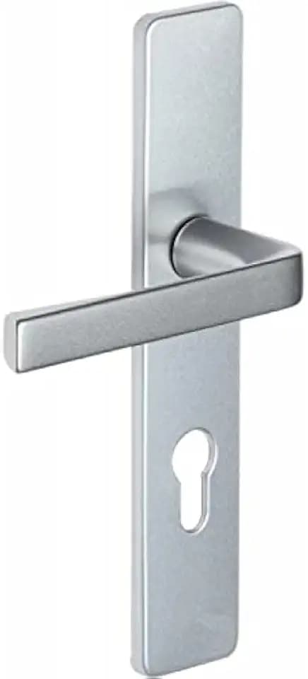 Vachette Türgriff-Set auf Platte KAZA – Schlüssel-Version L für Zimmertüren und Bürotüren – Abstand 195 mm – Material robustes Aluminium – Anodinox-Finish