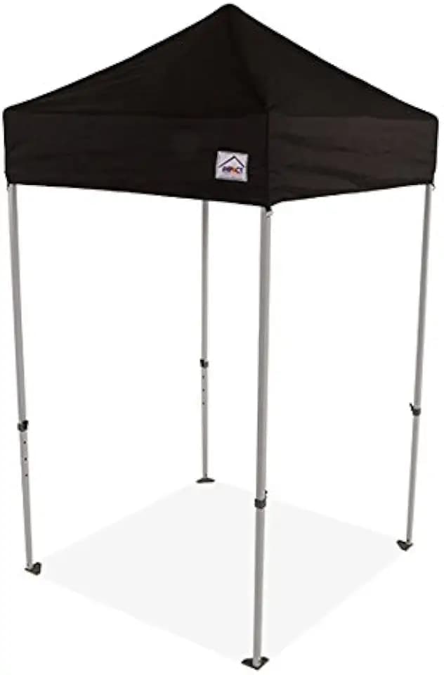 Impact Canopy 283110002 Lightweight Powder Coated Steel Frame, Straight Leg, Pop Up Canopy Tent, 5 x 5', Black