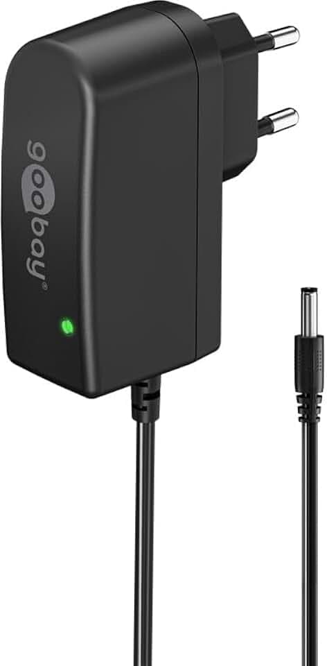 goobay 64978 Universal Netzteil 12 V / 12 W 1 A Steckernetzteil 12v / Ersatznetzteil mit DC-Stecker 5,5 mm x 2,5 mm für TV Box, Router, LED-Streifen, Videokamera / 1.8 Meter