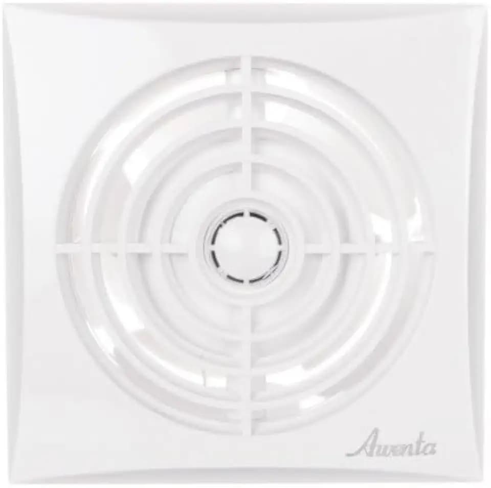 Sehr leiser und leistungsstarker Badezimmer-Abluftventilator, 100 mm, mit Timer, Luftfeuchtigkeitssensor, Kugellager, leise, energiesparende Ventilator WZ100H, Weiß