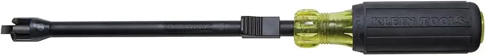 Klein Tools 32215 1/4-Inch Slotted Screw-Holding Screwdriver, 7-Inch Length with Cushion Grip Handle