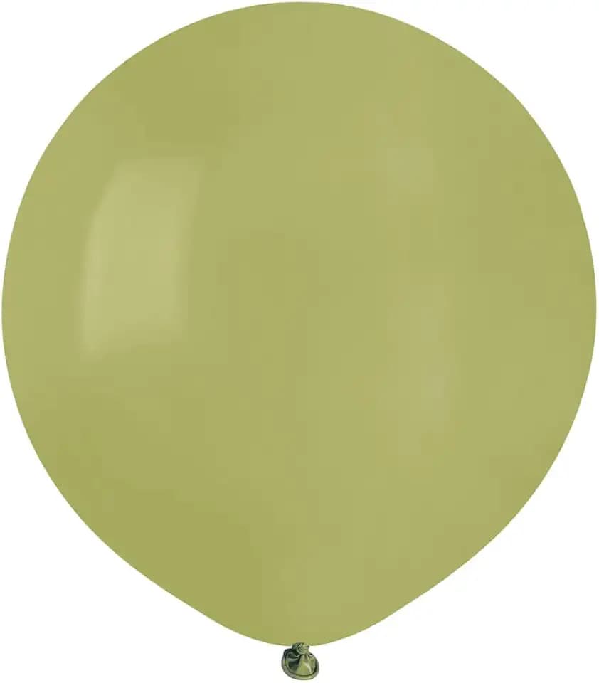 Umschlag 25 Luftballons Naturlatex Premium Quality G150 (Ø 48cm / 19") oliv