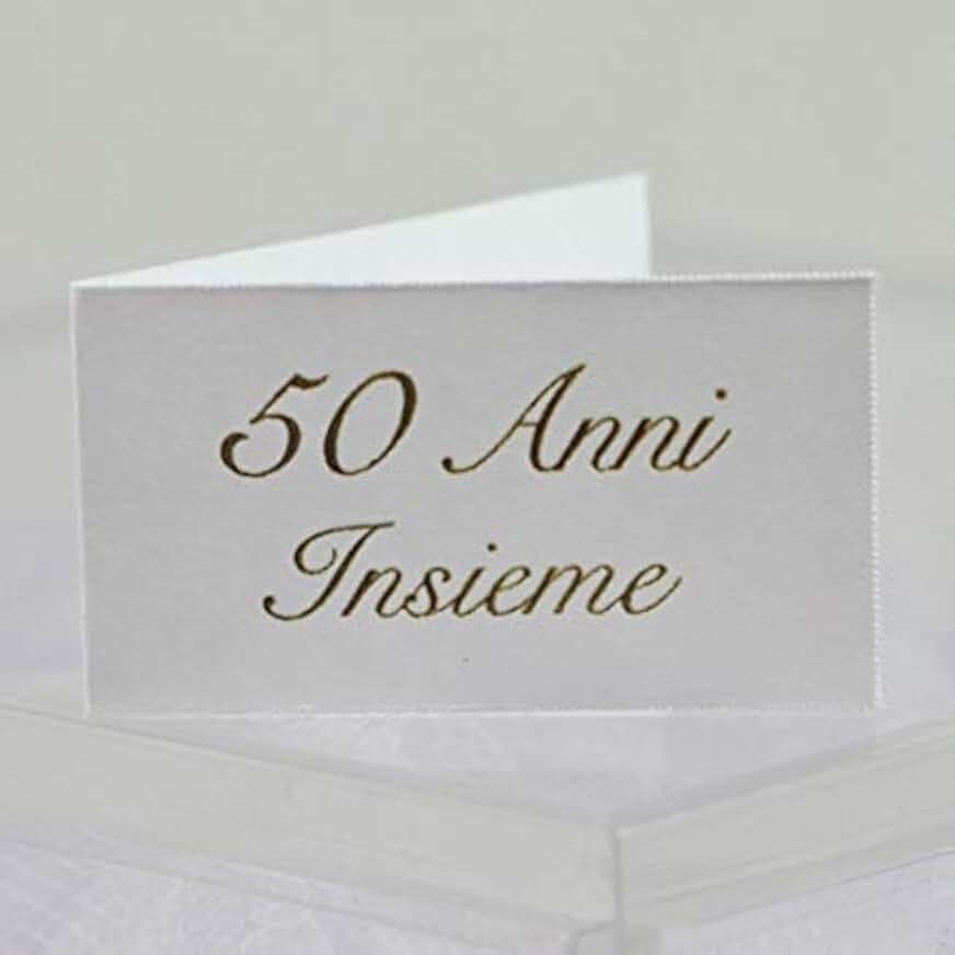 Mentor Interactive 20 Kärtchen Gastgeschenk 50 Jahre zusammen mit Schriftzug Farbe Gold