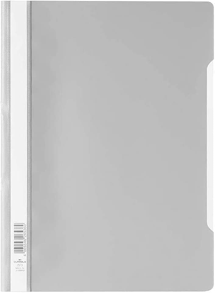 Durable Sichthefter A4 Standard, 50 Stück, grau, PP, 257310