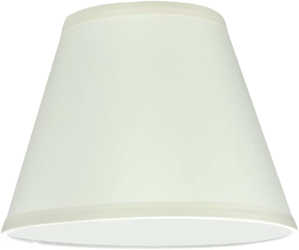 Aspen Creative 32179A Transitional Hardback Empire Shaped Spider Construction Lamp Shade in Off White, 9" wide (5" x 9" x 7")