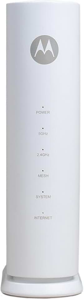 Motorola MNQ1525 WiFi 7 Router with Easy Mesh, Dual-Band 3.6 Gbps Speed, 2000 sq. ft Coverage, MotoSync+ Advanced Parental Controls, Next-Gen Security & Seamless Device Management, White, Single Pack