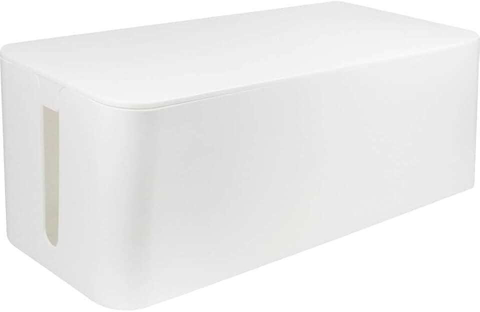 LogiLink KAB0063 - Kabelbox groß (407 x 157 x 133,5 mm), weiß