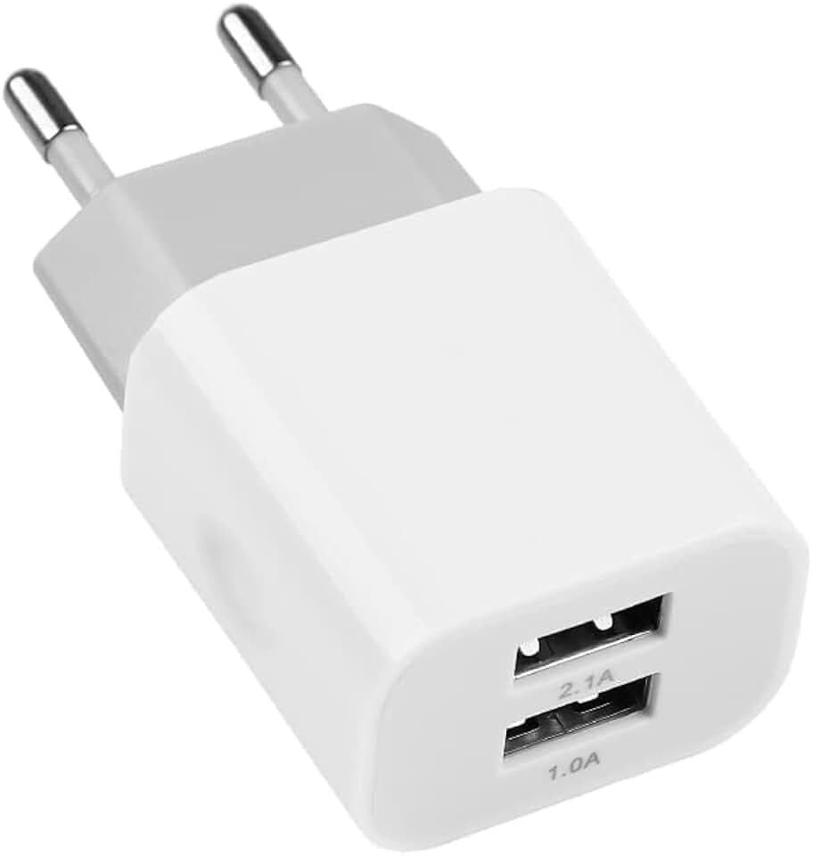 MUTTO USB Ladestecker, USB Ladegerät 5V 2A/10 W, USB Netzteil doppelstecker, 2 Ports mit intelligent Technologie - Kompatibel mit Allen Arten von Gadgets und Handys, weiße Farbe