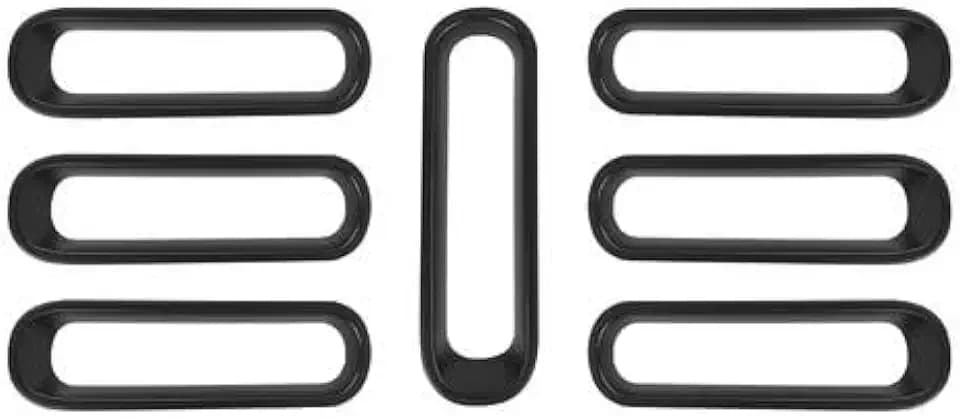 Hoolcar Grill Inserts Front Grille Mesh Cover Guard for Jeep Wrangler JK 2007-2017 Clip-on Grille Exterior Accessories, Matte Black
