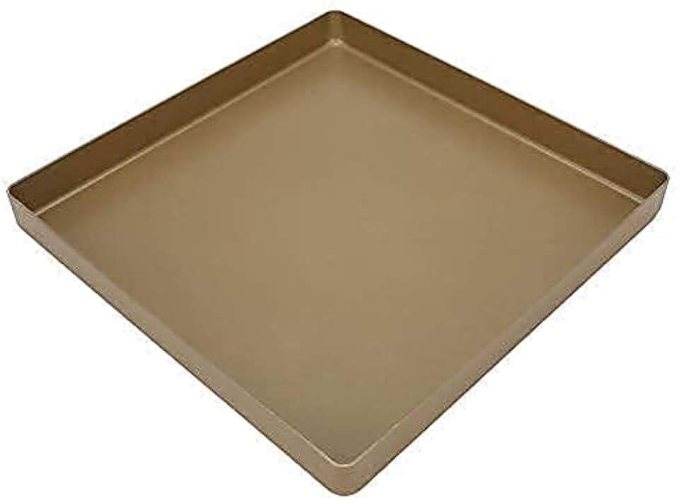 HERCHR Backblech, Edelstahl Rechteckig Kuchenblech Backofenblech 28x28x3cm Gold, Aluminiumfrei, Spülmaschinenfest, Schneller Aufheizend, Gleichmäßige Wärmeverteilung