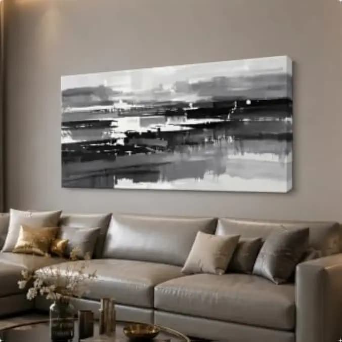 Modern Canvas Art Wall For Living Room Abstract Wall Art Artwork 24×48 In