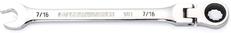 GEARWRENCH 7/16" 90T 12 Point Flex Ratcheting Combination Wrench | 86744
