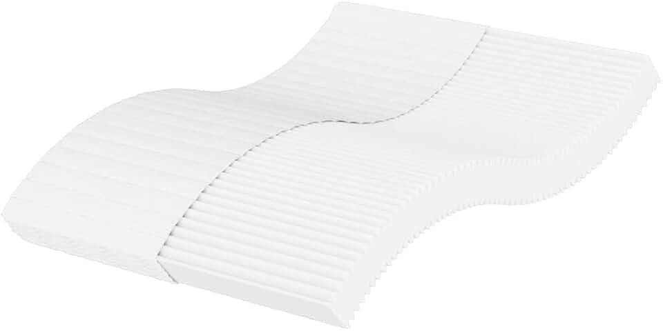 vidaXL Schaumstoffmatratze Weiß 140x190 cm Härtegrad H2 H3