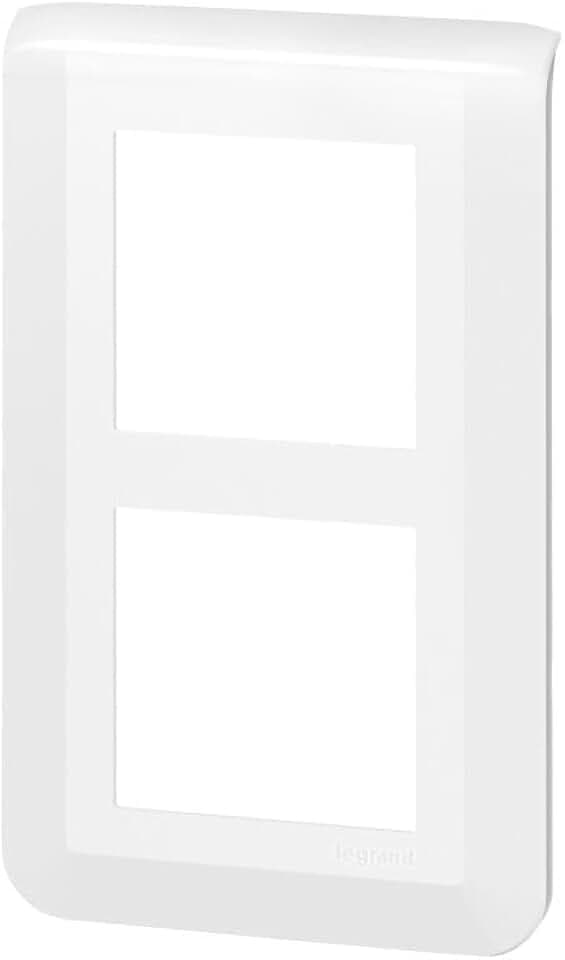 Legrand - Abdeckplatte Mosaic speziell für Renovierung, 2 x 2 Module, vertikal – Weiß