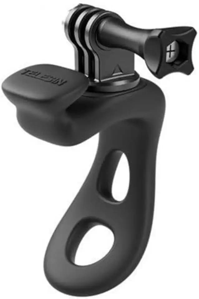 TELESIN Multifunktionale, Starke, Flexible Silikon-Fahrrad-Lenkerringhalterung für GoPro, Insta360, DJI und andere Action-Kameras (schwarz)