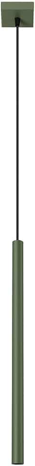 SOLLUX lighting Hängelampe Pendelleuchte Hängeleuchte Deckenlampe Lampe Decke Stahl 1 Flammig 8 x 8 x 114 cm Olivgrün Pastelo