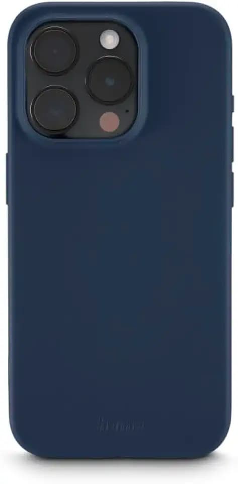 Hama Hülle für iPhone 16 Pro Max (Handyhülle, stoßfest, Kratzfest, Elegante Schutzhülle für Rückseite, weich, Slim, softe Oberfläche, Wireless Charging kompatibel) blau