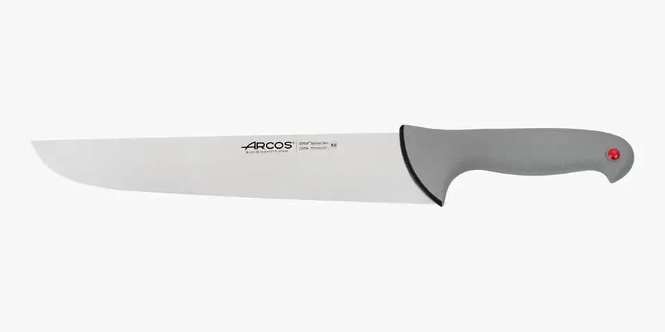 Arcos Fleischermesser aus Nitrum Edelstahl - Professionelles Küchenmesser zum Schneiden von Fleisch, Fisch und Gemüse - Ergonomischer Griff aus Polyoxymethylen, Serie 2900, Farbe Schwarz