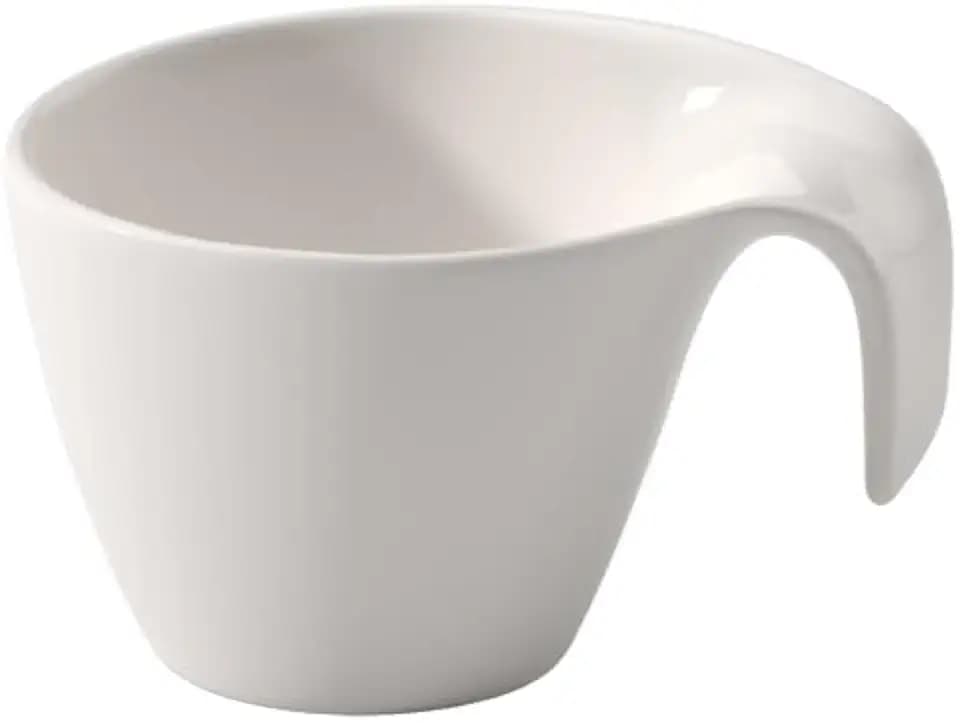 Villeroy & Boch Flow Kaffeetasse, 200 ml, Premium Porzellan, Weiß, 18 x 15 x 3 cm