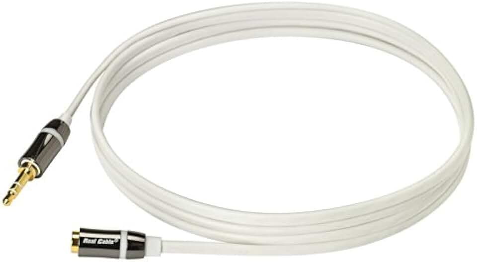 Real Cable IPLUG-J35MF/1M50 Stereokabel, Klinkenstecker, 1 m, Weiß