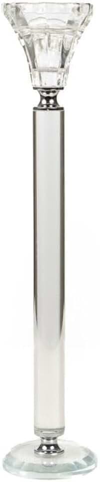 Teelichthalter, transparent, Glas, 6 x 28 x 6 cm