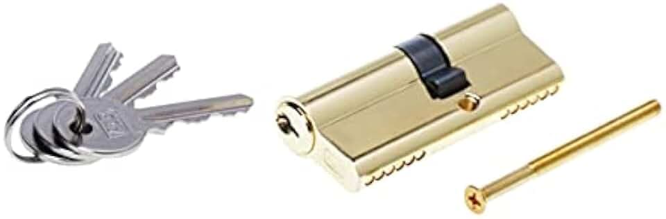 Schließzylinder Profilzylinder Messing inkl. 3 Schlüssel Neu (25/30 mm)